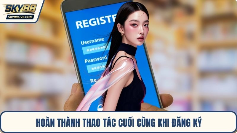 Hoàn thành thao tác cuối cùng khi đăng ký