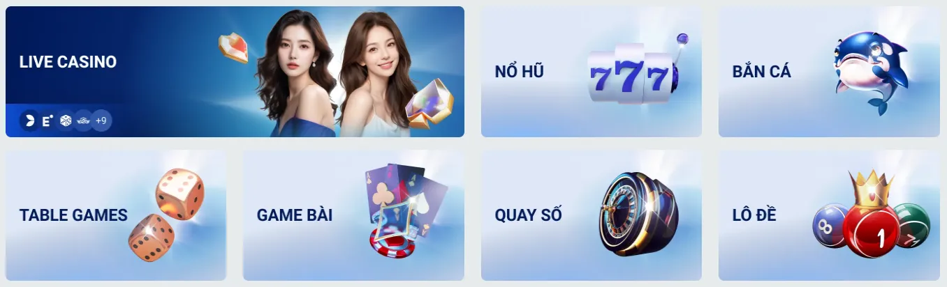 sảnh game sky88 hấp dẫn